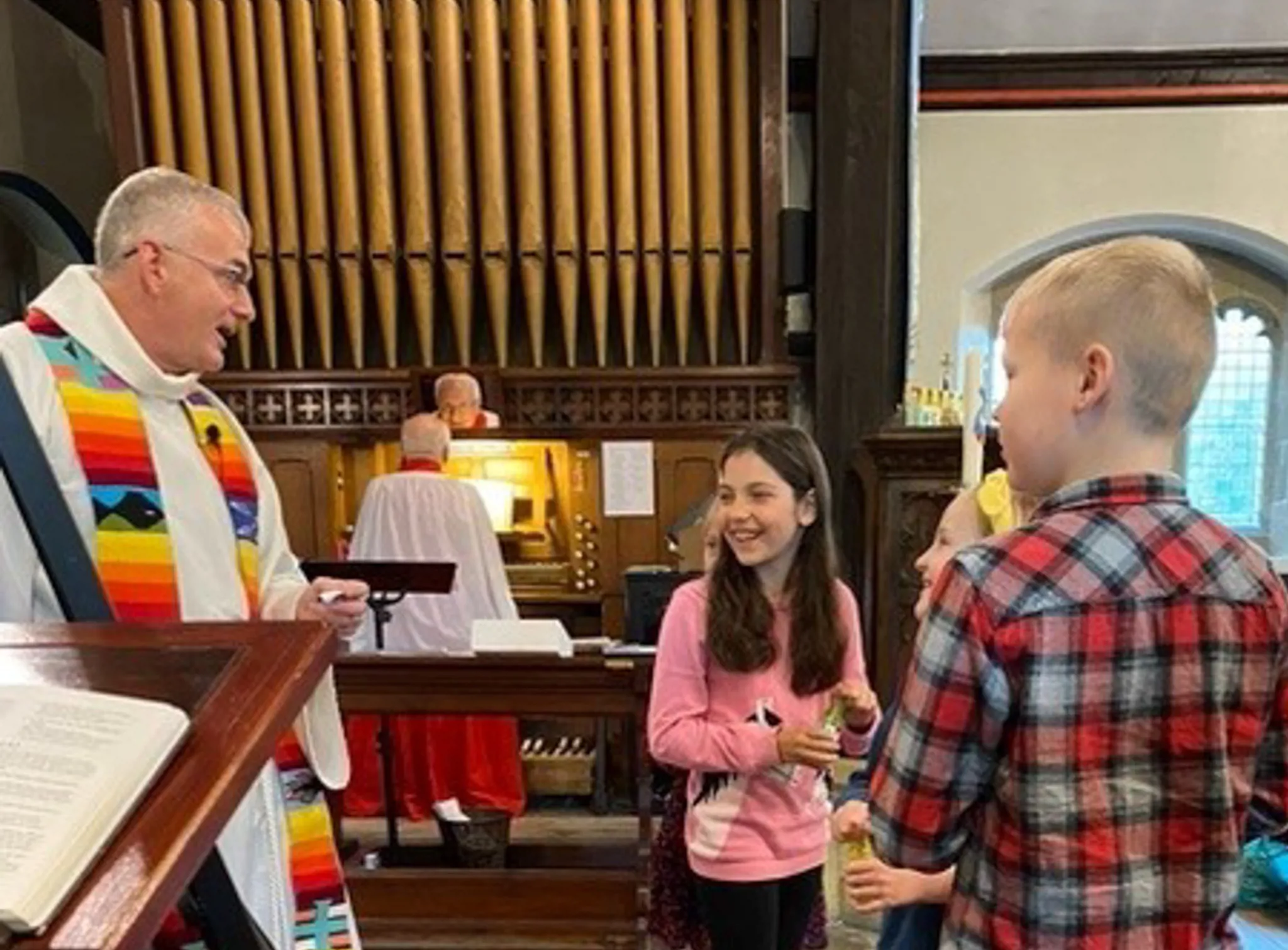 Children with the vicar
